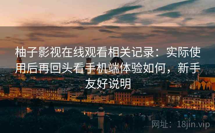 柚子影视在线观看相关记录：实际使用后再回头看手机端体验如何，新手友好说明