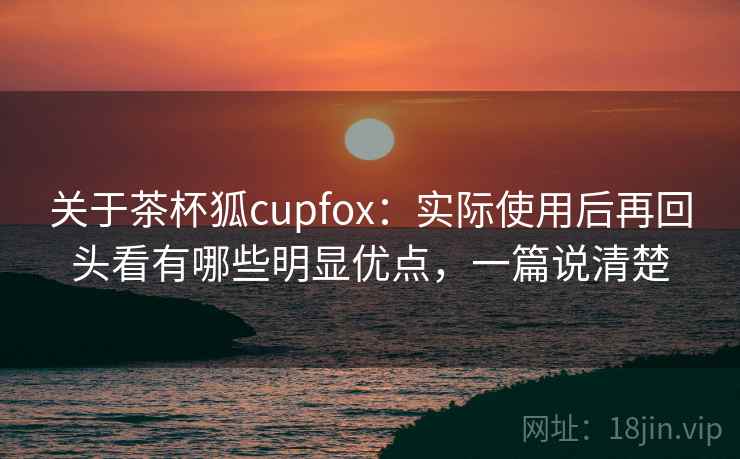关于茶杯狐cupfox：实际使用后再回头看有哪些明显优点，一篇说清楚  第2张