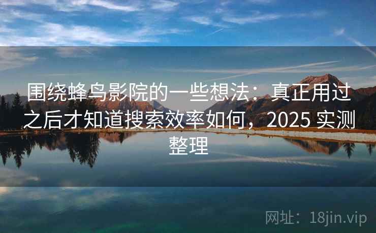 围绕蜂鸟影院的一些想法：真正用过之后才知道搜索效率如何，2025 实测整理