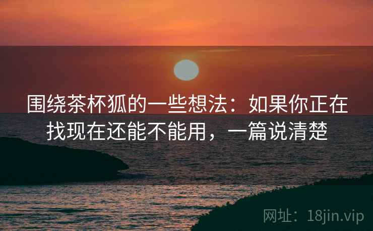 围绕茶杯狐的一些想法：如果你正在找现在还能不能用，一篇说清楚  第2张